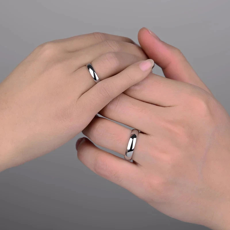 Letdiffery-anillos de boda de acero inoxidable para hombres y mujeres, joyería de moda, Simple, dorado, liso, 2mm, 4mm, 6mm, 8mm