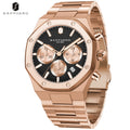 SAPPHERO Reloj Cronógrafo Hombre Cuarzo Resistente al Agua 50M Correa Acero Inoxidable Lujo Deportivo Negocios Esfera Azul Diseño Elegante Alta Precisión Ideal para Uso Diario Oficina y Regalo