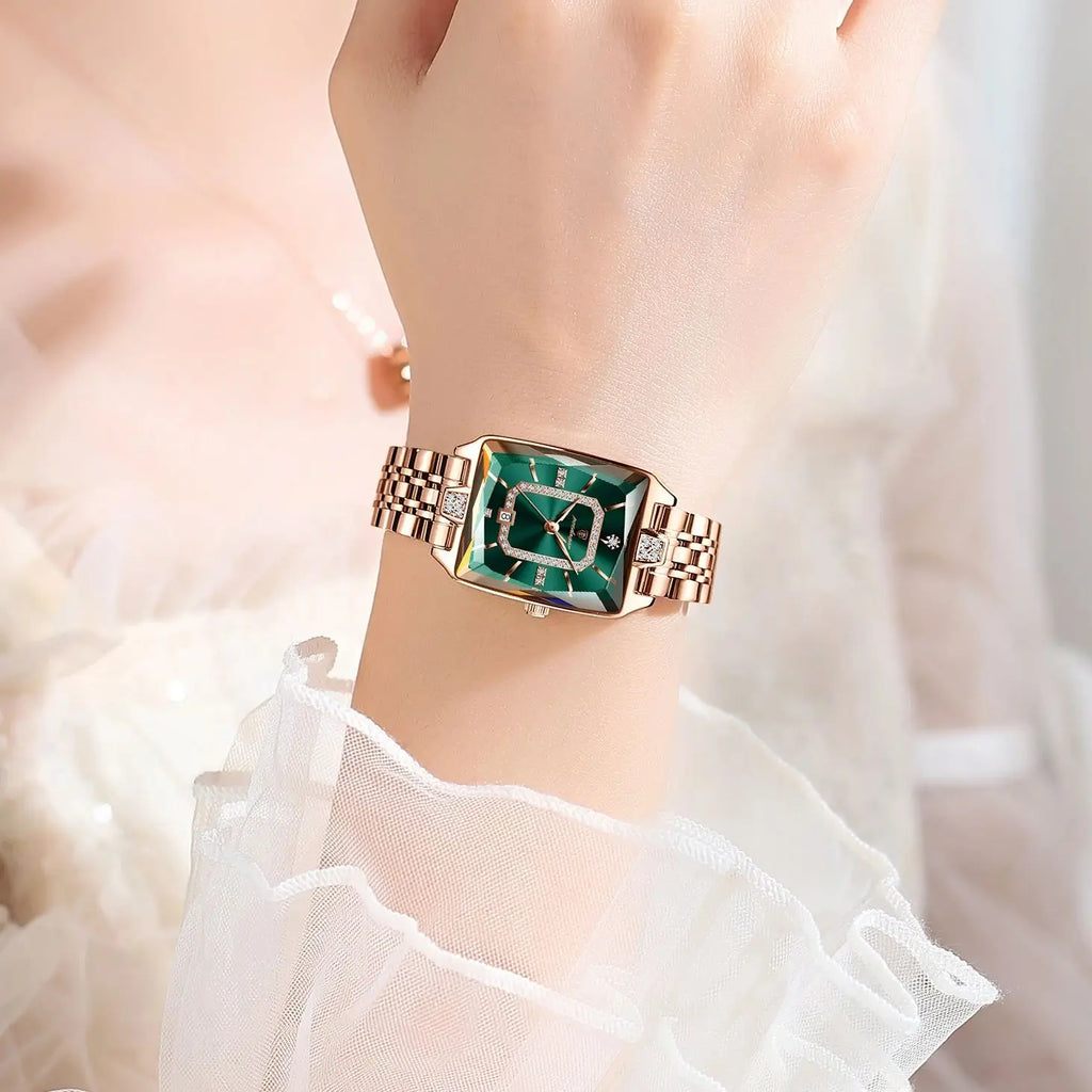Reloj POEDAGAR de lujo para mujer, calendario resistente al agua, reloj de mujer de alta calidad, relojes de cuarzo de acero inoxidable para mujer, elegante + caja