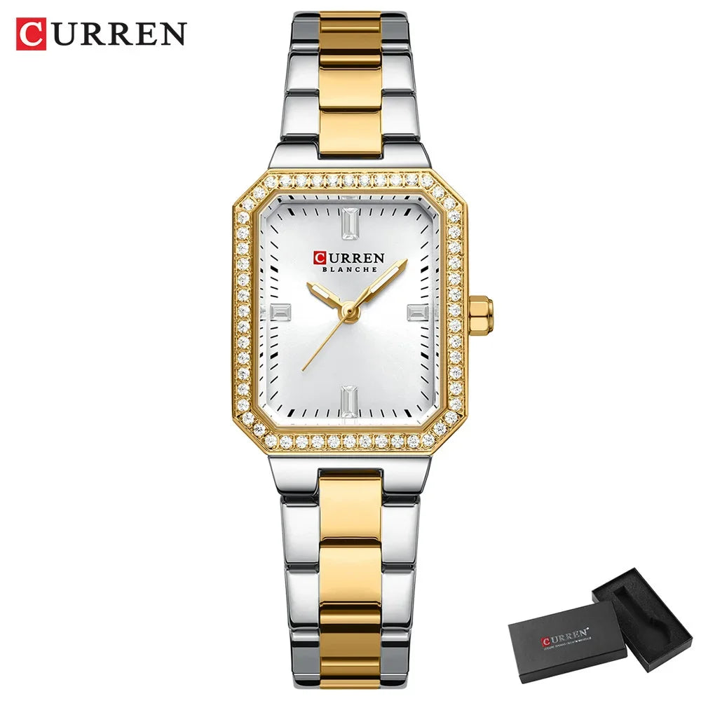 Reloj de pulsera CURREN elegante de cuarzo para mujer, reloj Original de marca superior para mujer, relojes luminosos impermeables de lujo