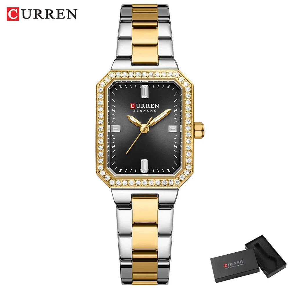 Reloj de pulsera CURREN elegante de cuarzo para mujer, reloj Original de marca superior para mujer, relojes luminosos impermeables de lujo