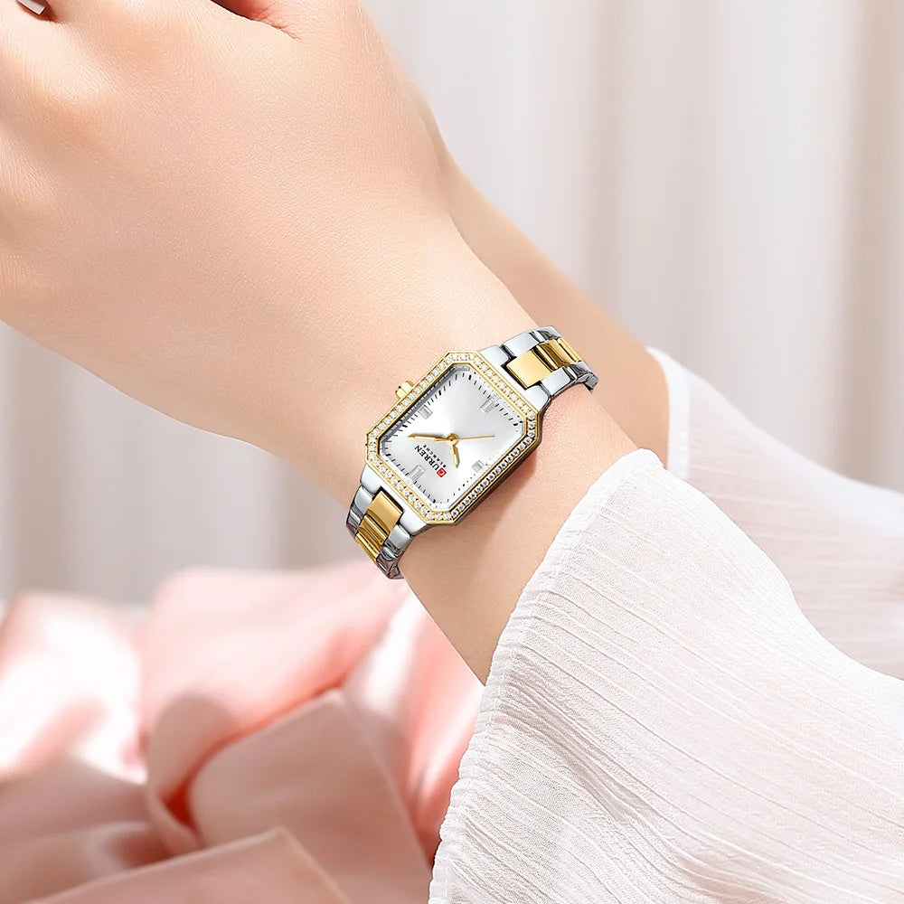 Reloj de pulsera CURREN elegante de cuarzo para mujer, reloj Original de marca superior para mujer, relojes luminosos impermeables de lujo