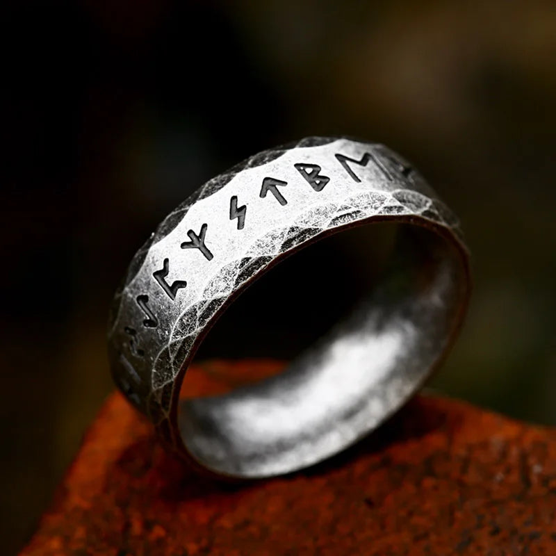Anillos de runas con amuleto vikingo nórdico de Odin Vintage para hombres, anillo de nudo celta de acero inoxidable fresco, joyería de boda, regalos del Día de San Valentín