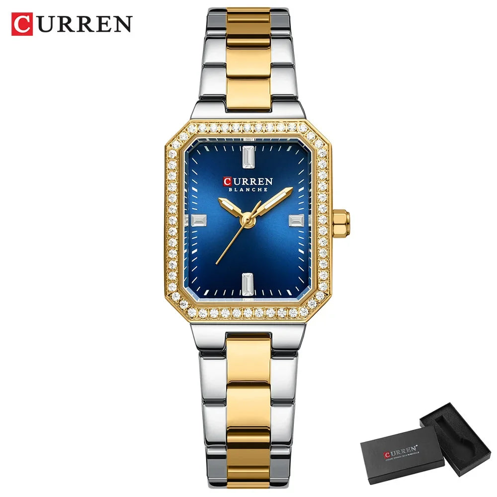 Reloj de pulsera CURREN elegante de cuarzo para mujer, reloj Original de marca superior para mujer, relojes luminosos impermeables de lujo