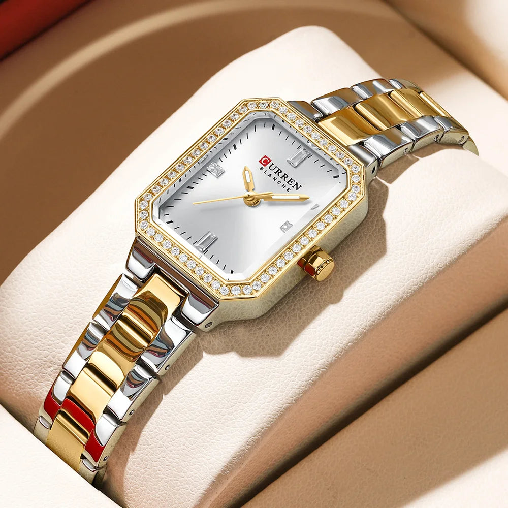 Reloj de pulsera CURREN elegante de cuarzo para mujer, reloj Original de marca superior para mujer, relojes luminosos impermeables de lujo