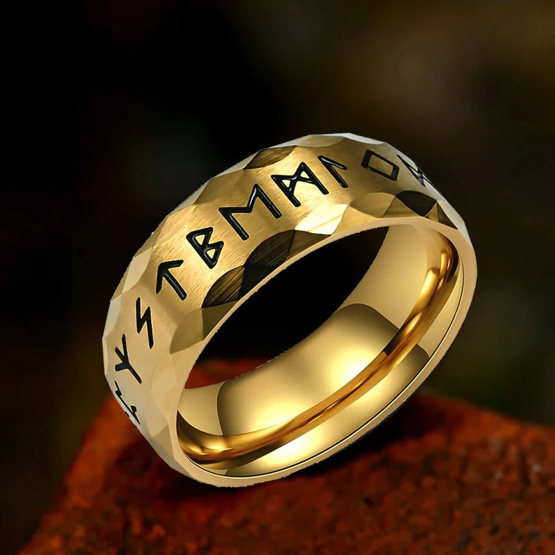 Anillos de runas con amuleto vikingo nórdico de Odin Vintage para hombres, anillo de nudo celta de acero inoxidable fresco, joyería de boda, regalos del Día de San Valentín
