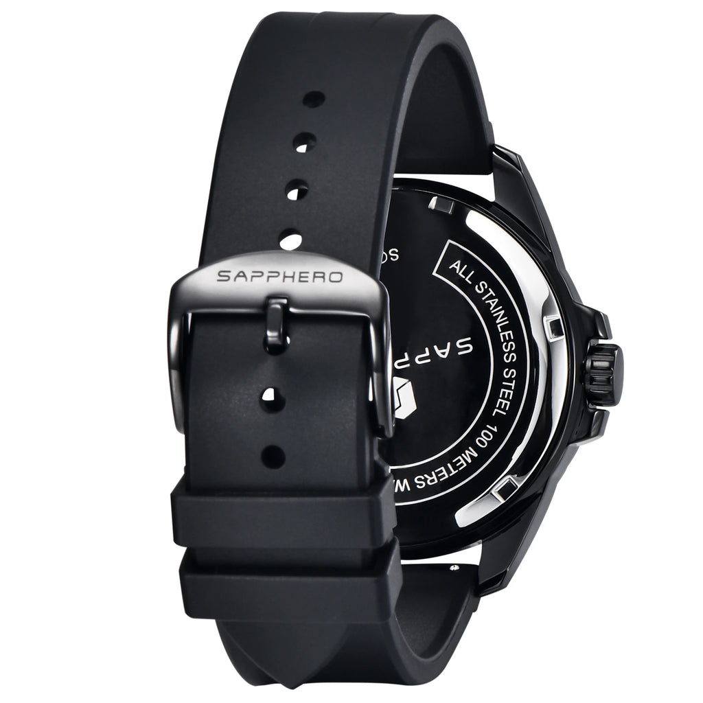 SAPPHERO Reloj Hombre Cuarzo Cronógrafo Deportivo Moda Acero Inoxidable Esfera Azul Pantalla de Fecha Impermeable 50M Estilo Casual Outdoor Reloj Elegante Negocios Lujo Regalo Hombre Uso Diario