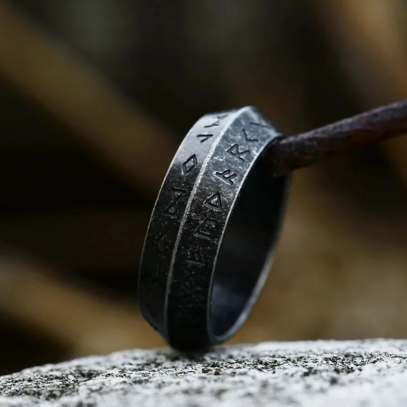 Anillos de runas con amuleto vikingo nórdico de Odin Vintage para hombres, anillo de nudo celta de acero inoxidable fresco, joyería de boda, regalos del Día de San Valentín