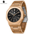 Reloj de cuarzo SAPPHERO para hombre, de acero inoxidable, resistente al agua hasta 50M, con indicador de fecha, manecillas luminosas, reloj de pulsera elegante para negocios, regalo duradero
