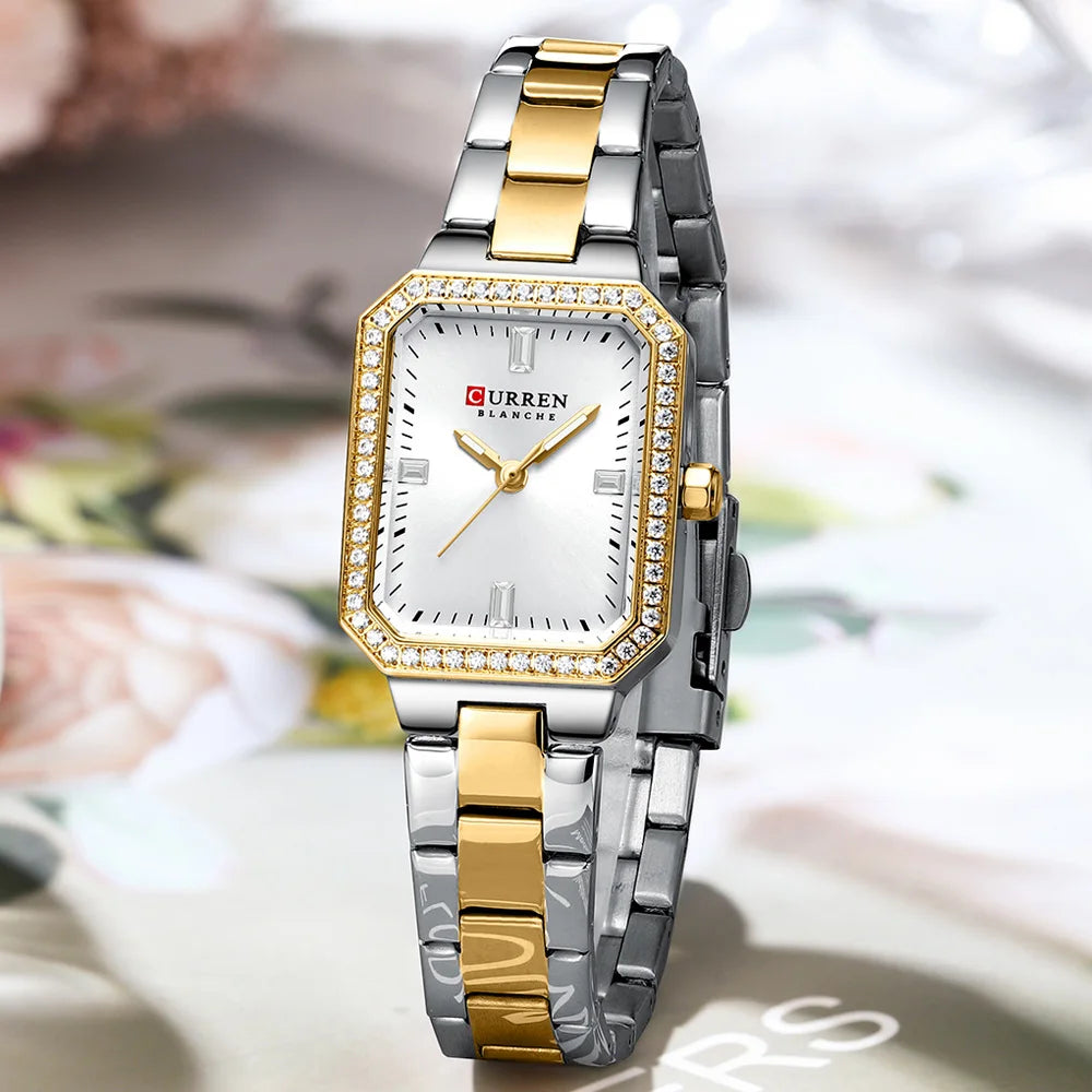Reloj de pulsera CURREN elegante de cuarzo para mujer, reloj Original de marca superior para mujer, relojes luminosos impermeables de lujo