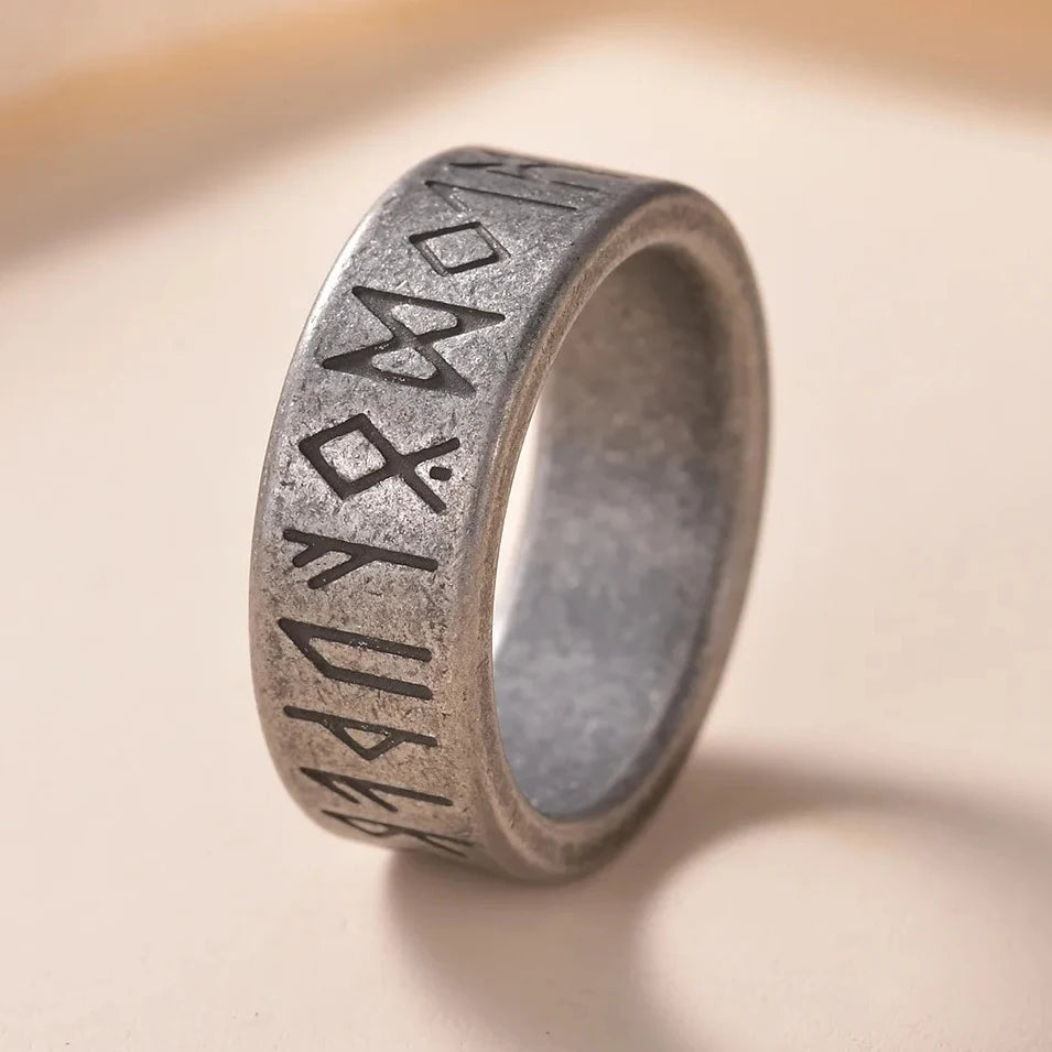 Anillos de runas con amuleto vikingo nórdico de Odin Vintage para hombres, anillo de nudo celta de acero inoxidable fresco, joyería de boda, regalos del Día de San Valentín